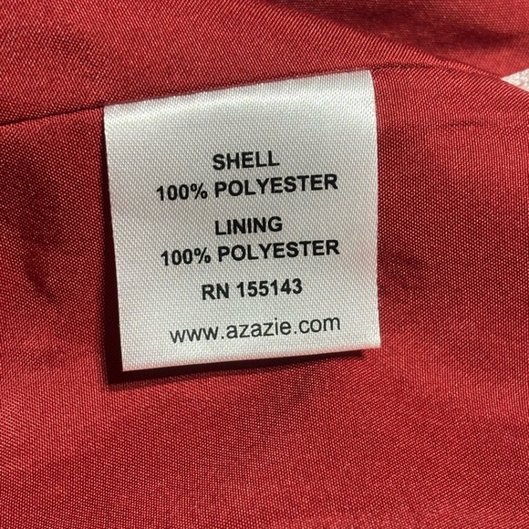 Azazie Claudine Elegant Bridesmaid Dress – Burgundy, Size A18 (Plus) - Picture 11 of 12